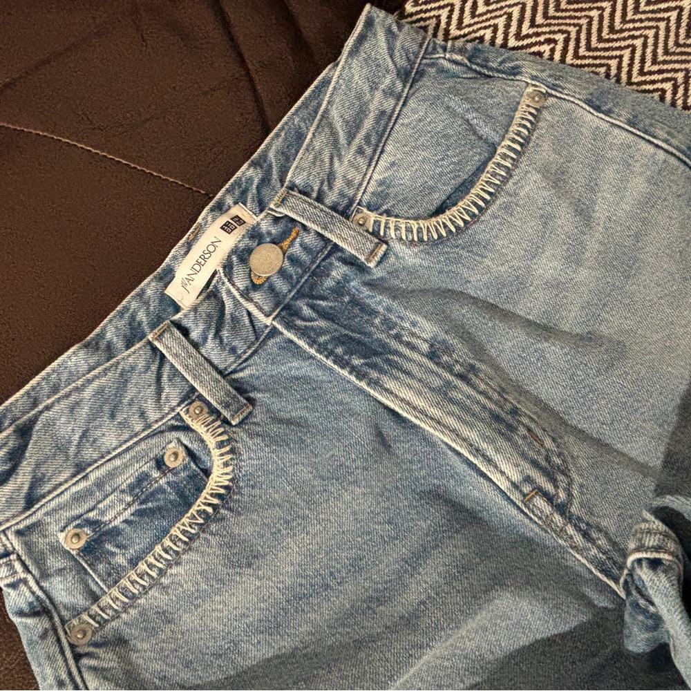 JW ANDERSON High Rise Light Blue Jeans